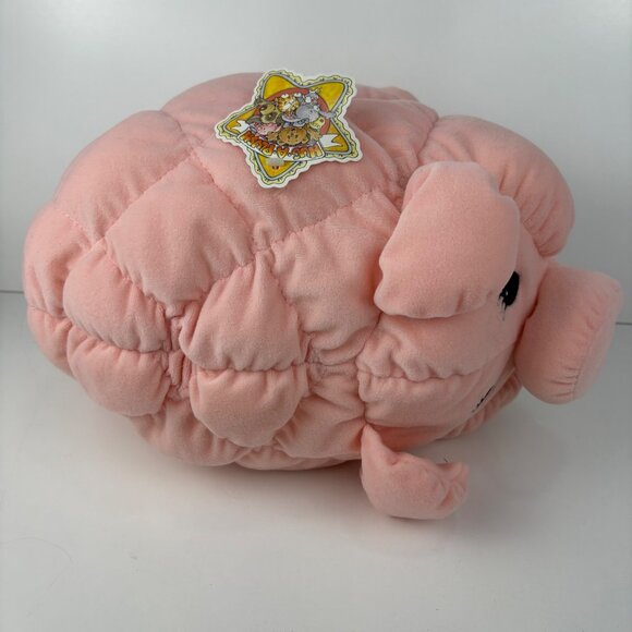 Vintage Commonwealth Quilted Cubby Hug-A-Plush 14” Pig Stuffed Animal Soft - Picture 9 of 9